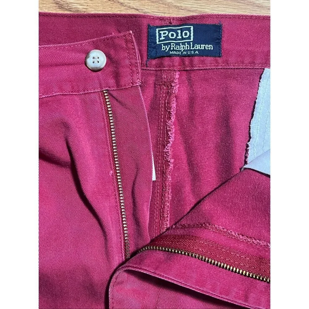 Vintage Polo Ralph Lauren Men’s Pleated Preppy Chino Shorts 34